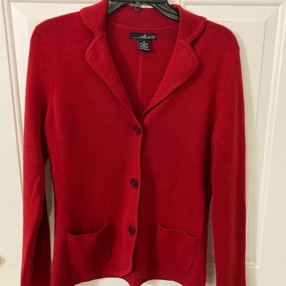 Willi Smith red sweater size S